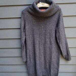 Modcloth Gray Cable Knit Cowl Neck Sweater Dress size Medium NWOT!  NEW!